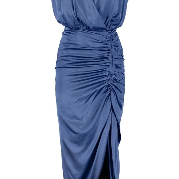 NWT Veronica Beard Ruched V-Neck Midi Dress New with tags - Picture 3 of 6